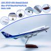 18.5 Inch ANA B747-400 Airplane Model with Wheels - Large Scale Jet Aircraft Resin Display Model for Collectors and Aviation Enthusiasts(ANA-B747-LED) view 3