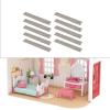 10x Dollhouse Flooring Mini Floor Boards Pretend Play, Scene Decor, Dollhouse Accessories, Miniature Simulation Wood Flooring, Style D view 2