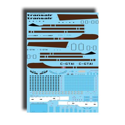26Decals 72-231 1/72 Transair Canada 707-351C Accessories for Aircraft