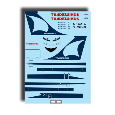 26Decals 72-233 1/72 Tradewinds UK 707-323C Laser Decal for Aircraft