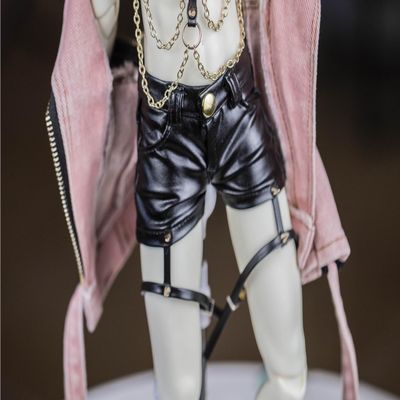 1/3 1/4 BJD Doll Leather Shorts High Waist Shorts for 1/3 1/4 Dolls Accessories (Doll Not Included)(1/3)