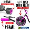 Drift Trike for Kids Ages 5+  16" Front Wheel Ride-On with Adjustable Seat, Steel Frame, Rear Slick Drift Wheels & Safety Flag  Madd Gear (Black/Pink) view 4