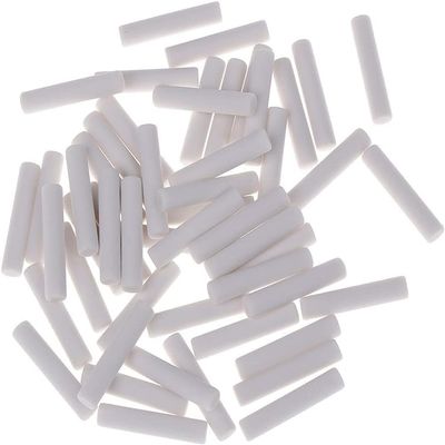 60Pcs 5 x 25mm White Cylindrical Rubber Mechanical Pencil Eraser Refills for School Office Sketching