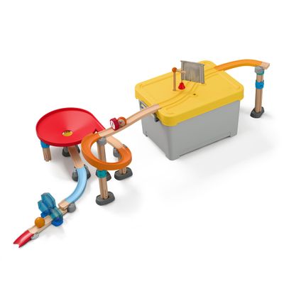 HABA Kullerb Ball Track System: Build & Grow Montessori Toys & Marble Run for 1+, STEM Toys Building Set with Click Track and Creative Crate