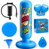 Inflatable Punching Bag for Kids 3-12, Boxing Equipment for Kids and Adults, Christmas, Birthday Gifts, Punching Bag Practice Karate, Taekwondo(Blue) view 1