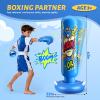Inflatable Punching Bag for Kids 3-12, Boxing Equipment for Kids and Adults, Christmas, Birthday Gifts, Punching Bag Practice Karate, Taekwondo(Blue) view 4
