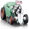1933 3W Coupe Light Green 1/64 Diecast Model Car by Muscle M 15546grn view 2