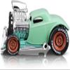 1933 3W Coupe Light Green 1/64 Diecast Model Car by Muscle M 15546grn view 3