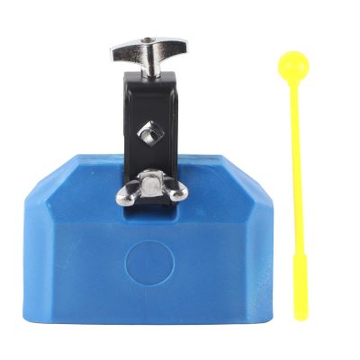 Hapivida Drum Percussion Cowbell Mount Kit, ABS Plastic Quick Release with Adjustable Screw Drumstick Baby Toy for Education Training (Blue)