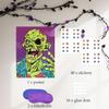 Halloween Games Pin The Eyeball on The Zombie 48 Players Halloween Party Game Birthday Wedding Babyshower Halloween Activity School Home Office Indoor with 2 Blindfolds Zombie Themed Games view 2