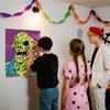 Halloween Games Pin The Eyeball on The Zombie 48 Players Halloween Party Game Birthday Wedding Babyshower Halloween Activity School Home Office Indoor with 2 Blindfolds Zombie Themed Games view 4