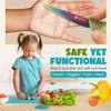 TruChef Kids Knife Set for Real Cooking | Skin Safe Chef Set for Ages 3+ with Rainbow Blades, Cutting Board, Scraper, Recipe Cards | Jr Chef Cooking Gift for Teens & Kids (16 Pcs) view 3