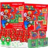 Super Mario Holiday Party Favor Boxes Set - Bundle of 40 Super Mario Bros Stickers, Tattoos, Stampers for Valentines Gift Exchange, Easter Egg Hunt, More view 1