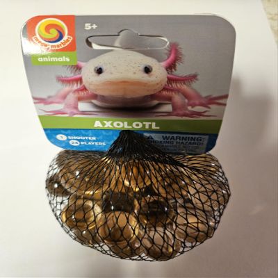 Axolotl Marble Net 25 Piece Set - 24 Player Marbles & 1 Shooter Marble