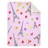 GakkiGii Romantic Tower Baby Blanket 30"x40", Soft Cotton Throw for Boys and Girls, Crib Stroller Blanket for Naps and Travel view 1