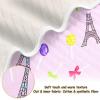 GakkiGii Romantic Tower Baby Blanket 30"x40", Soft Cotton Throw for Boys and Girls, Crib Stroller Blanket for Naps and Travel view 2