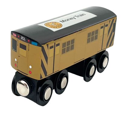 MUNI PALS Munipals NYC Wooden Subway Train MP01_Mony Compatible with Wooden Tracks Nostalgia Series Collectible R21 Money Train