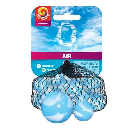 Air Marble Net 25 Piece Set - 24 Player Marbles & 1 Shooter Marble