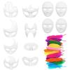 12-Pack Blank Diy Party Masks For Costumes With 50 Faux Feathers For Crafting view 4