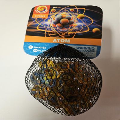 Atom Marble Net 25 Piece Set - 24 Player Marbles & 1 Shooter Marble