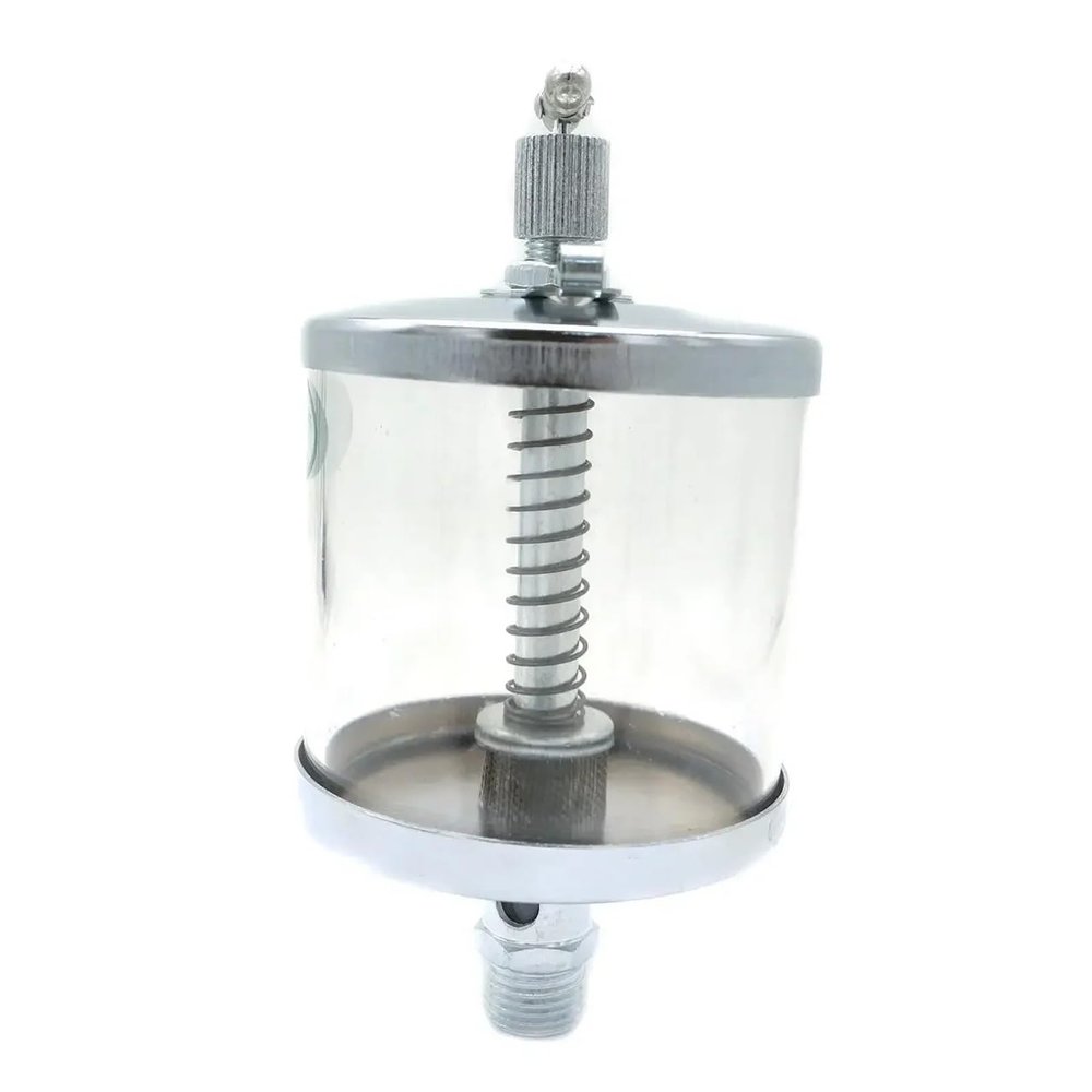 PPOZYLPC M16x1.5 Male 200ml Iron Drip Feed Oiler Sight Oiler Adjustable Capacity
