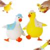 2PCS Duck Taba Squishy Toys - Cute Silicone Stress Relief Duck Figurine, Reversible Outfit Changeable Plush Toy, Gift Box Packaging, for Adults (Yellow/Pink) view 1