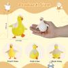 2PCS Duck Taba Squishy Toys - Cute Silicone Stress Relief Duck Figurine, Reversible Outfit Changeable Plush Toy, Gift Box Packaging, for Adults (Yellow/Pink) view 2