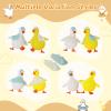 2PCS Duck Taba Squishy Toys - Cute Silicone Stress Relief Duck Figurine, Reversible Outfit Changeable Plush Toy, Gift Box Packaging, for Adults (Yellow/Pink) view 3