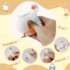 2PCS Duck Taba Squishy Toys - Cute Silicone Stress Relief Duck Figurine, Reversible Outfit Changeable Plush Toy, Gift Box Packaging, for Adults (Yellow/Pink) view 4