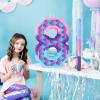 Lemicin Number 8 Pinata with Mermaid Pinata Stick Blindfold 8th Mermaid Birthday Party Decorations for Kids Girl Happy Birthday Ocean Theme Party Supplies (Small, 15.4 x 11 x 3 In) view 2