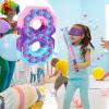 Lemicin Number 8 Pinata with Mermaid Pinata Stick Blindfold 8th Mermaid Birthday Party Decorations for Kids Girl Happy Birthday Ocean Theme Party Supplies (Small, 15.4 x 11 x 3 In) view 3