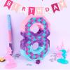 Lemicin Number 8 Pinata with Mermaid Pinata Stick Blindfold 8th Mermaid Birthday Party Decorations for Kids Girl Happy Birthday Ocean Theme Party Supplies (Small, 15.4 x 11 x 3 In) view 4