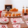 100 Pieces Halloween Bloody Handprint Tableware Set, Blood Splatter Plates, Napkins, and Red Plastic Forks for Halloween, Horror Birthday, Zombie Murder Mystery Dinner Party Supplies view 4