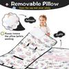 Personalized Toddler Nap Mat for Girls with Name Custom Butterfly Sleeping Bag with Blanket & Pillow, Soft Roll Up Nap Mat for Preschool, Daycare & Kindergarten view 2