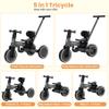 BoBike 5-in-1 Tricycle for Toddlers 18 Months to 5 Years, Kids Bike with Upgraded Pedals, Parent Push Handle, Balance Bike & Easy Assembly for Boys Girls (Grey) view 2