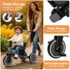 BoBike 5-in-1 Tricycle for Toddlers 18 Months to 5 Years, Kids Bike with Upgraded Pedals, Parent Push Handle, Balance Bike & Easy Assembly for Boys Girls (Grey) view 4