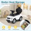 Costzon Push Car for Toddlers, 3 in 1 Land Rover Discovery Stroller Sliding Walking Car with Handle, Horn Sound, Underneath Storage, Armrest Guardrail, Foot-to-Floor Ride On Toy for Boys Girls (White) view 4