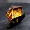 1PCS Gem D20 DND Dice - 25mm 20 Sided CrystalAmethyst D&D Dice for Dungeons and Dragons, RPG, Roleplaying Games MTG Table Games, Handmade Polyhedral Dice (Tiger Eye) view 1