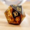1PCS Gem D20 DND Dice - 25mm 20 Sided CrystalAmethyst D&D Dice for Dungeons and Dragons, RPG, Roleplaying Games MTG Table Games, Handmade Polyhedral Dice (Tiger Eye) view 3