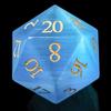 1PCS Gem D20 DND Dice - 25mm 20 Sided Crystal Cat Eye D&D Dice for Dungeons and Dragons, RPG, Roleplaying Games MTG Table Games, Handmade Polyhedral Dice (Teal Cat Eye) view 2