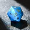 1PCS Gem D20 DND Dice - 25mm 20 Sided Crystal Cat Eye D&D Dice for Dungeons and Dragons, RPG, Roleplaying Games MTG Table Games, Handmade Polyhedral Dice (Teal Cat Eye) view 3