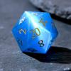 1PCS Gem D20 DND Dice - 25mm 20 Sided Crystal Cat Eye D&D Dice for Dungeons and Dragons, RPG, Roleplaying Games MTG Table Games, Handmade Polyhedral Dice (Teal Cat Eye) view 4