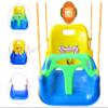 3-in-1 Infant to Teenager Swing Set Anti-flip Snug & Secure Detachable Children Outdoor Play Patio Garden(Color:Blue Chair+Green Handrail) view 2