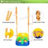 3-in-1 Infant to Teenager Swing Set Anti-flip Snug & Secure Detachable Children Outdoor Play Patio Garden(Color:Blue Chair+Green Handrail) view 4