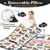 Personalized Toddler Nap Mat for Girls with Name Custom Butterfly Sleeping Bag with Blanket & Pillow, Soft Roll Up Nap Mat for Preschool, Daycare & Kindergarten view 2
