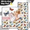 Personalized Toddler Nap Mat for Girls with Name Custom Butterfly Sleeping Bag with Blanket & Pillow, Soft Roll Up Nap Mat for Preschool, Daycare & Kindergarten view 3