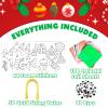 AJAZPER Christmas Foil Crafts for Kids, Christmas Crafts for Kids, DIY Art Craft Set, Creative Travel Activities, Kid Arts and Crafts Kits Gift for Girls and Boys Ages 4 5 6 7 8 9 10 Gifts Toys view 2