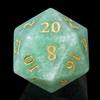 1PCS Gem D20 DND Dice - 25mm 20 Sided Crystal Green Aventurine D&D Dice for Dungeons and Dragons, RPG, Roleplaying Games MTG Table Games, Handmade Polyhedral Dice(Green Aventurine) view 1