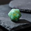 1PCS Gem D20 DND Dice - 25mm 20 Sided Crystal Green Aventurine D&D Dice for Dungeons and Dragons, RPG, Roleplaying Games MTG Table Games, Handmade Polyhedral Dice(Green Aventurine) view 2