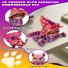 Aousin 3D Printed Cat with Witch Hat  Flexible Articulated 3D Printed Animals, Removable Hat, Perfect for Halloween Desk Decor or Gifts (Purple) view 4